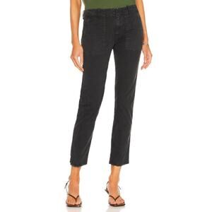 Nili Lotan Mid-Rise Jenna Military Ankle Pant in Carbon Washed Black Size 4